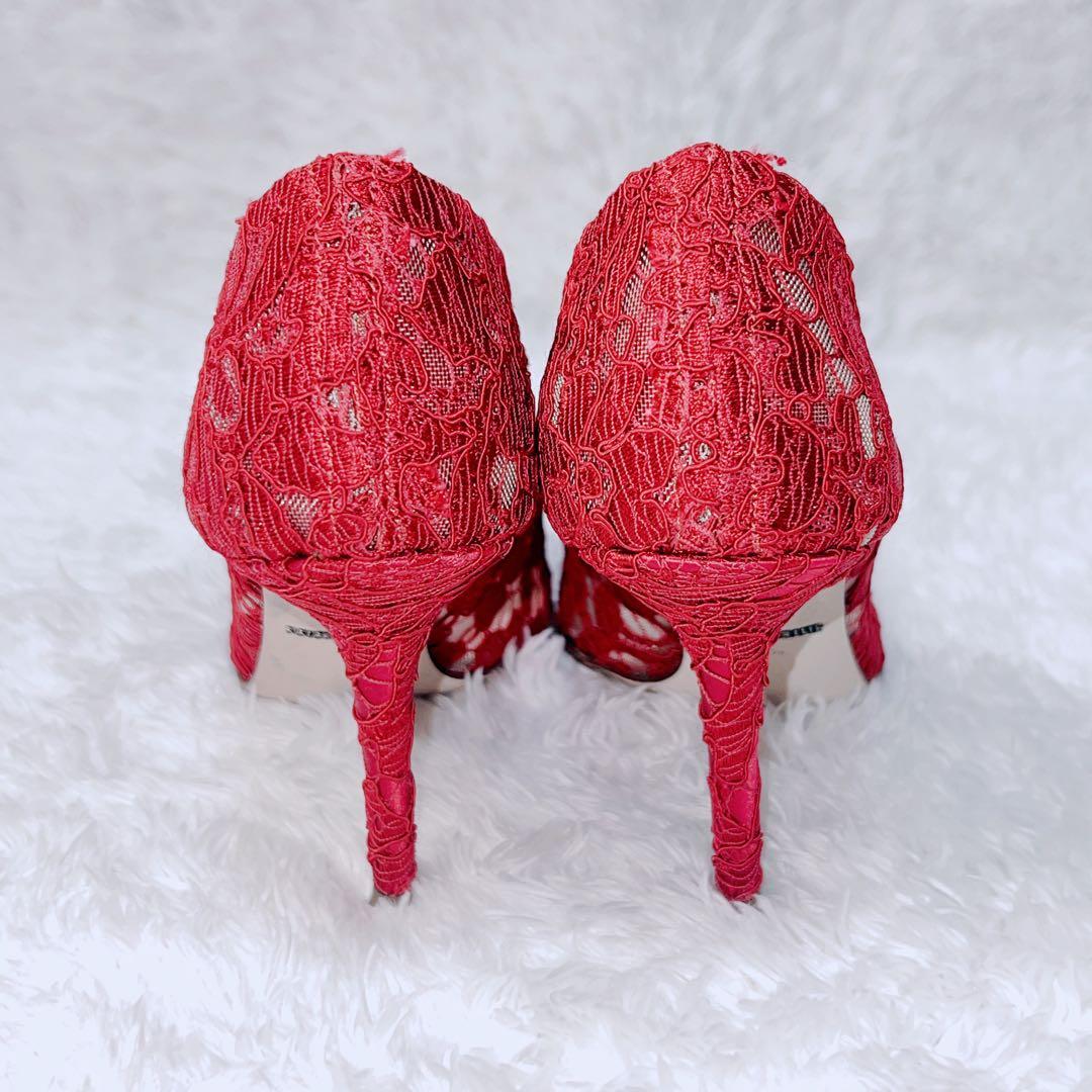【美品】ドルチェ&ガッバーナ レインボー　レース　ビジュー パンプス　36.5