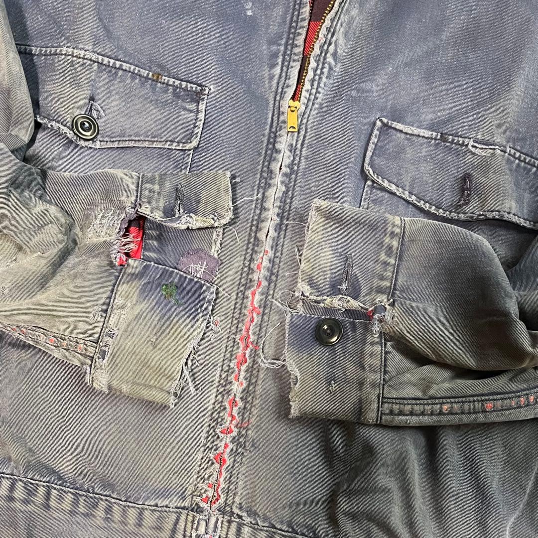F*E様 50s 襤褸 ワークジャケット USA製 ヴィンテージ 茄子紺 鬼フェ