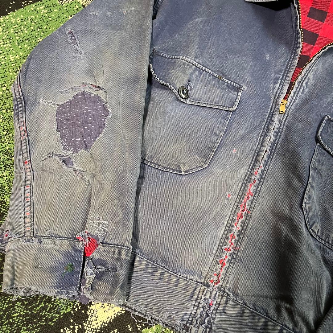 F*E様 50s 襤褸 ワークジャケット USA製 ヴィンテージ 茄子紺 鬼フェ