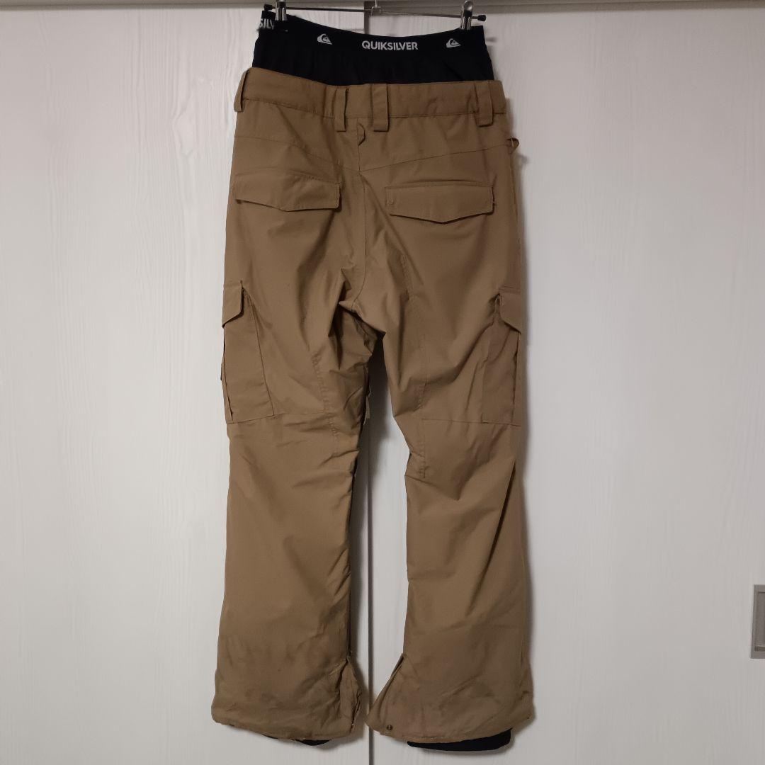 クイックシルバー　 ウェア　スノボー　上下セット　L　柄　ベージュ　白　黒