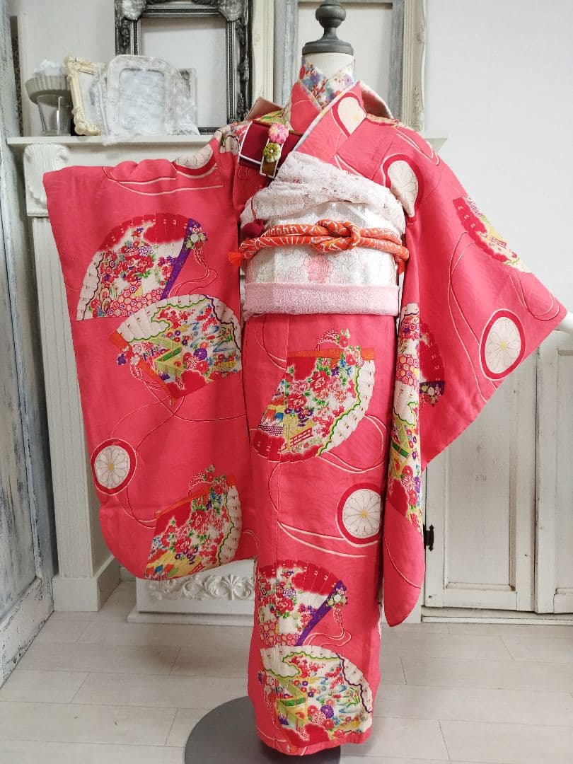 専用です☆アンティークピンク着物2点