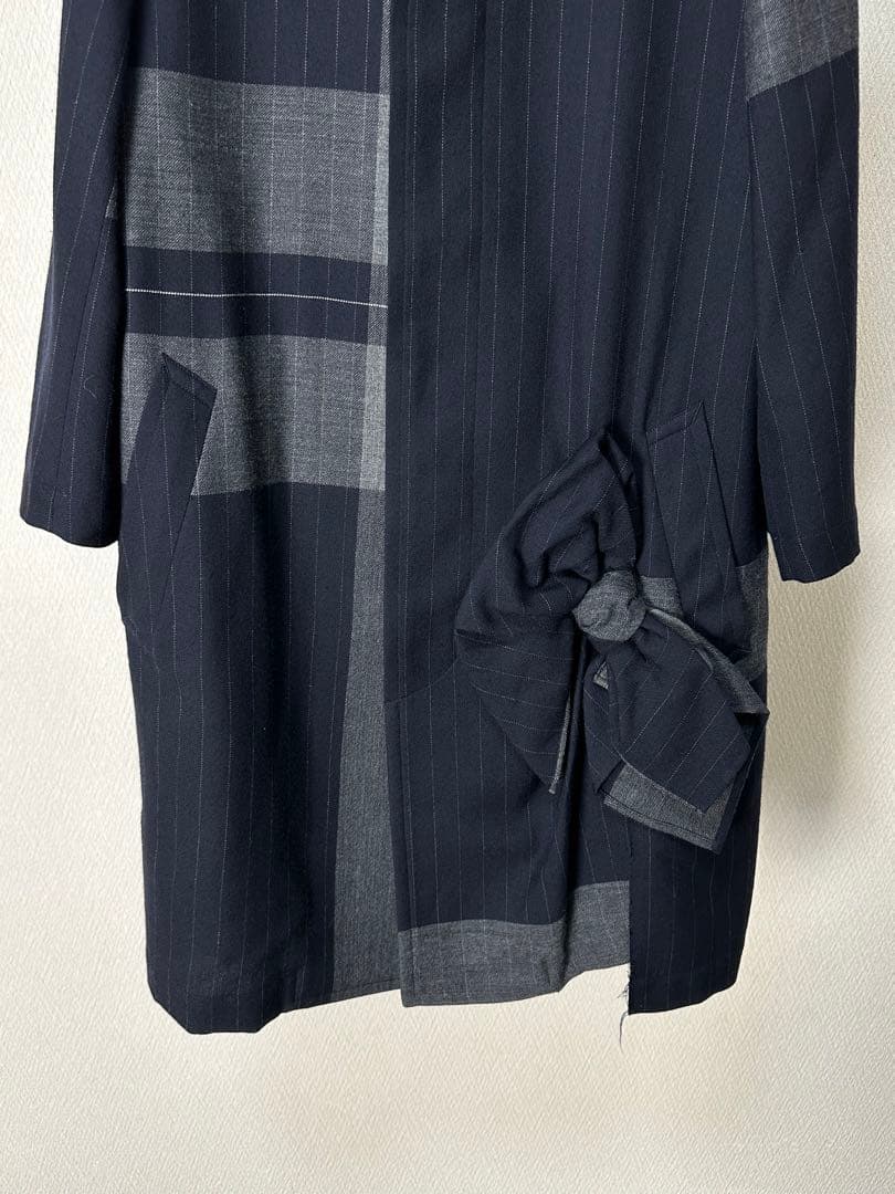 コムデギャルソン 03aw リボン装飾 切り替えステンカラーコート