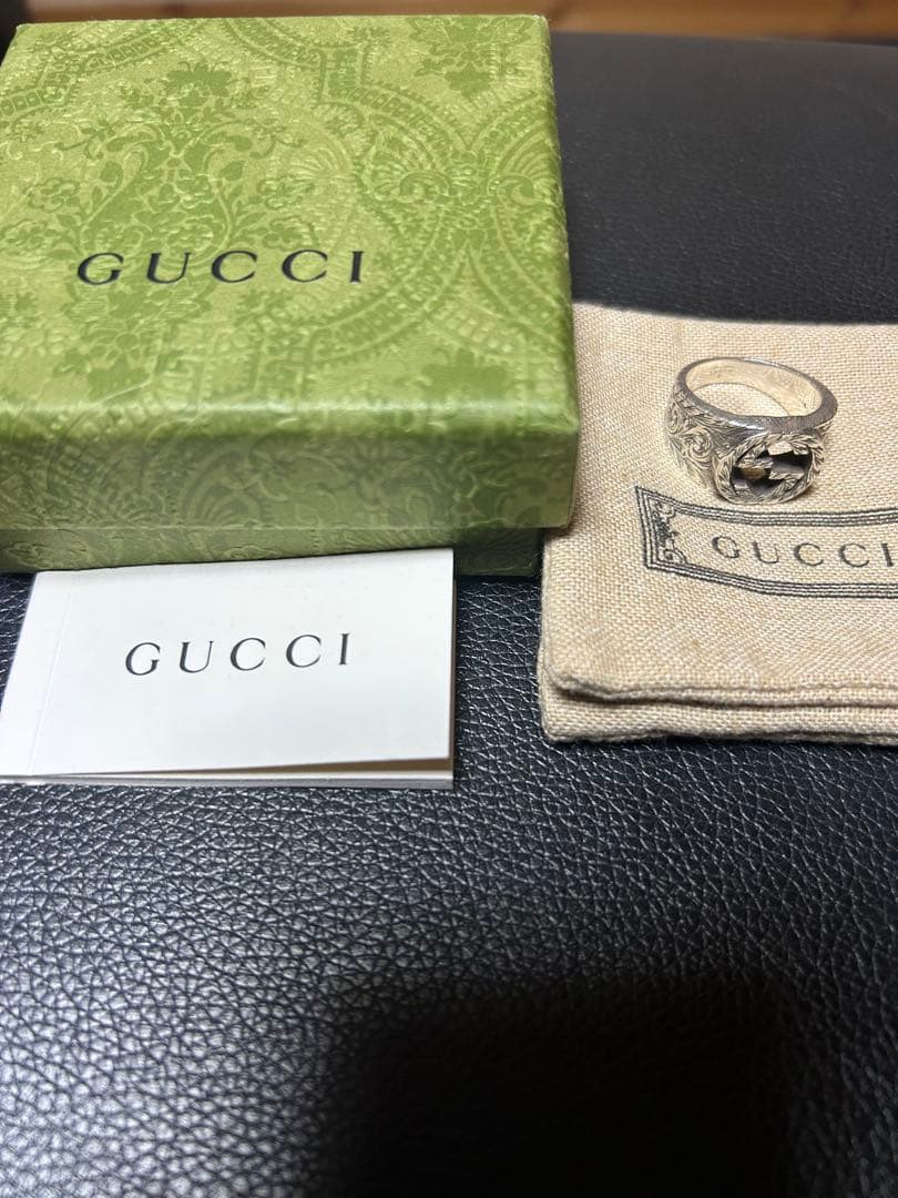 GUCCI グッチ　リング　インターロッキング　アラベスク　表記サイズ21号
