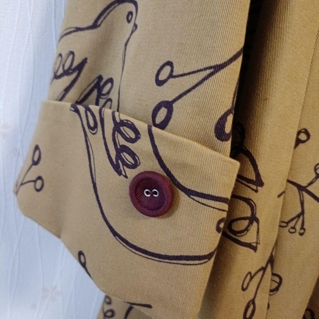 Jocomomola 鳥柄ロングコート