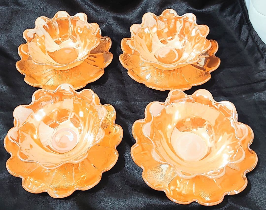 ファイヤーキング ピーチラスター パーティデザートボウル&プレート 4つ