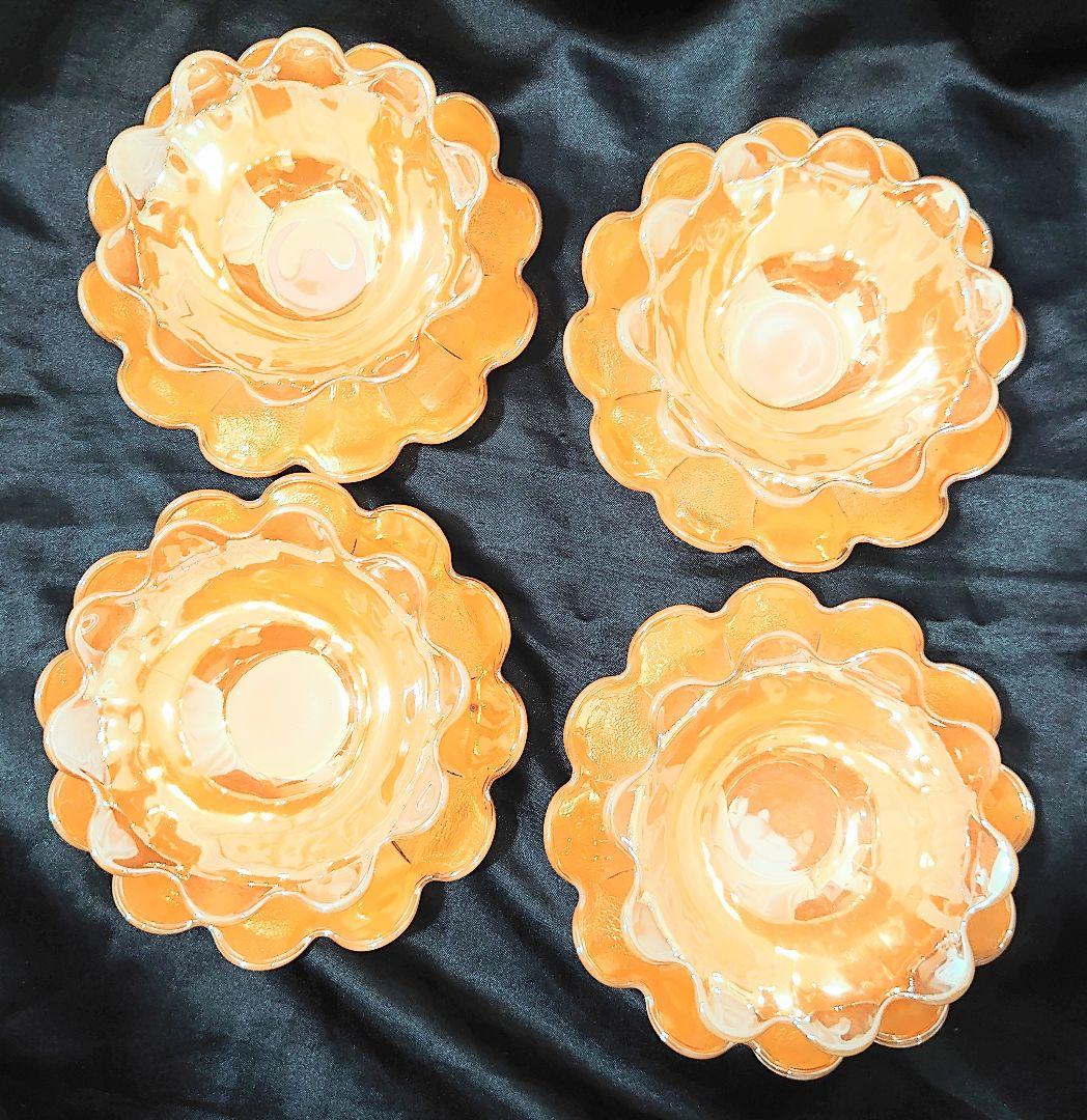 ファイヤーキング ピーチラスター パーティデザートボウル&プレート 4つ