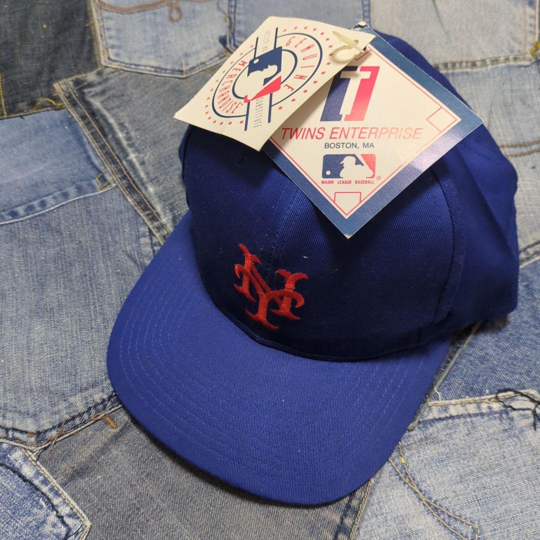 デッドストック　当時物　新品未使用　メッツ　つば裏グリーン　緑　平刺繍