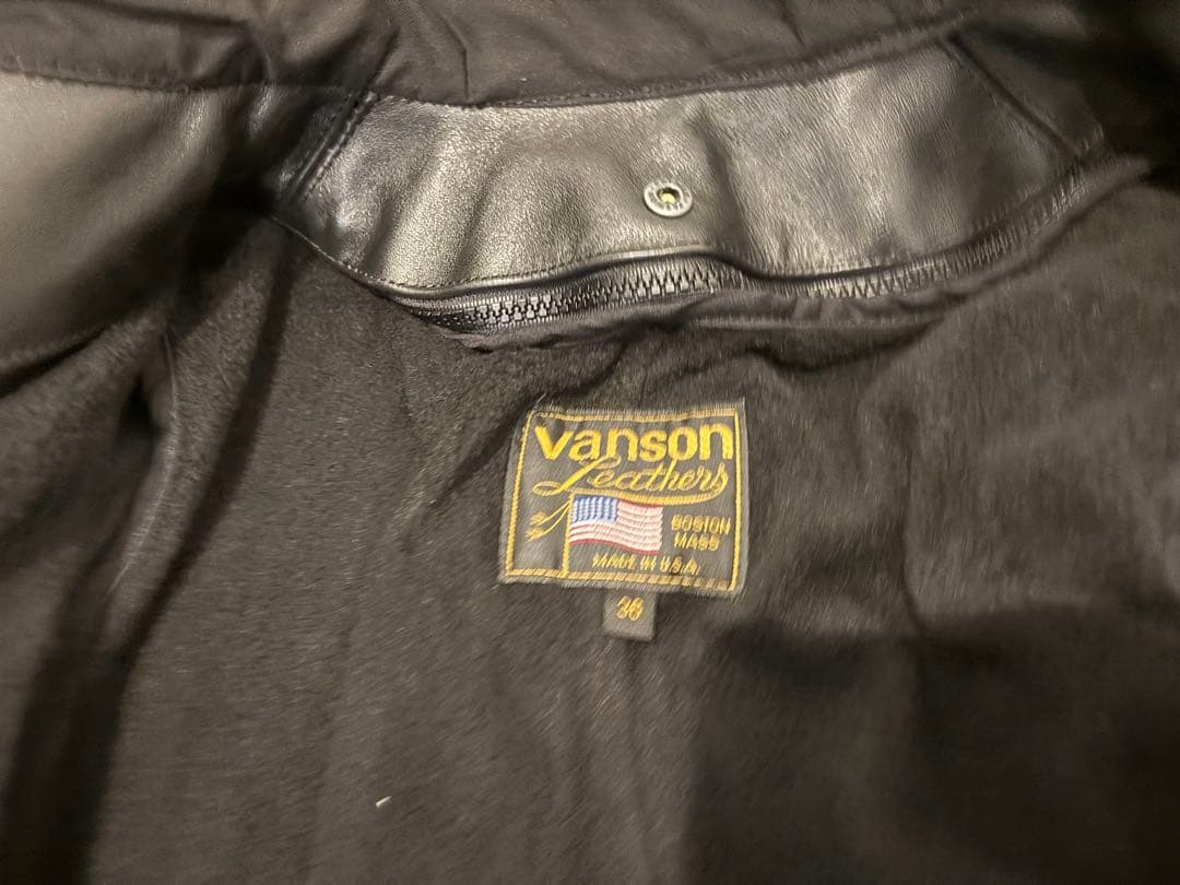 Vanson ジャケット 80625C 27 サイズ36 インナーベスト付き