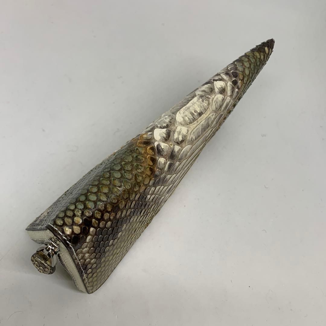 田川英樹 さん専用新品　一枚革　蛇革パイソン　Ｌ型 ミックスカラー長財布