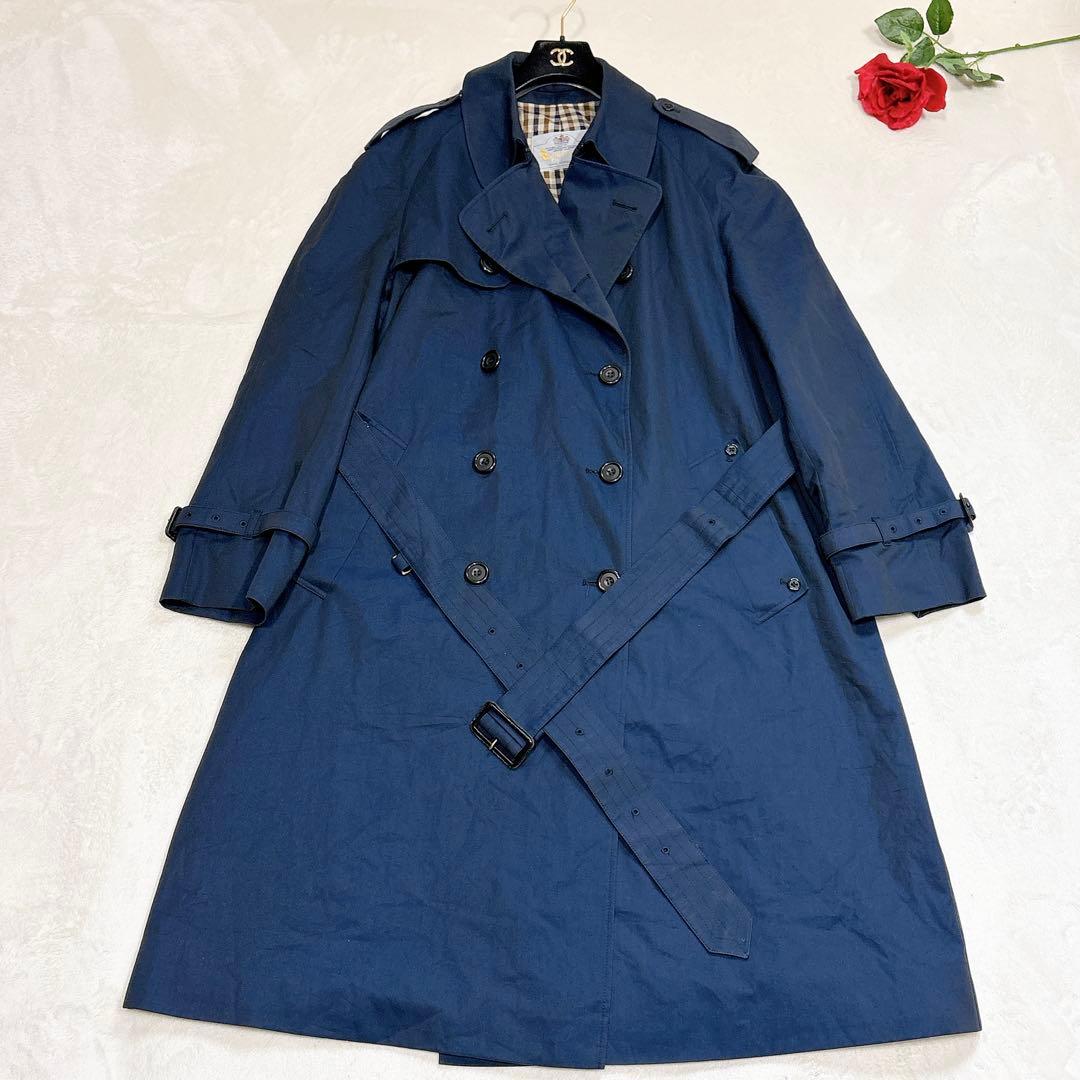 ほぼ未使用✨　アクアスキュータム　トレンチコート　ネイビー　44 XXXL