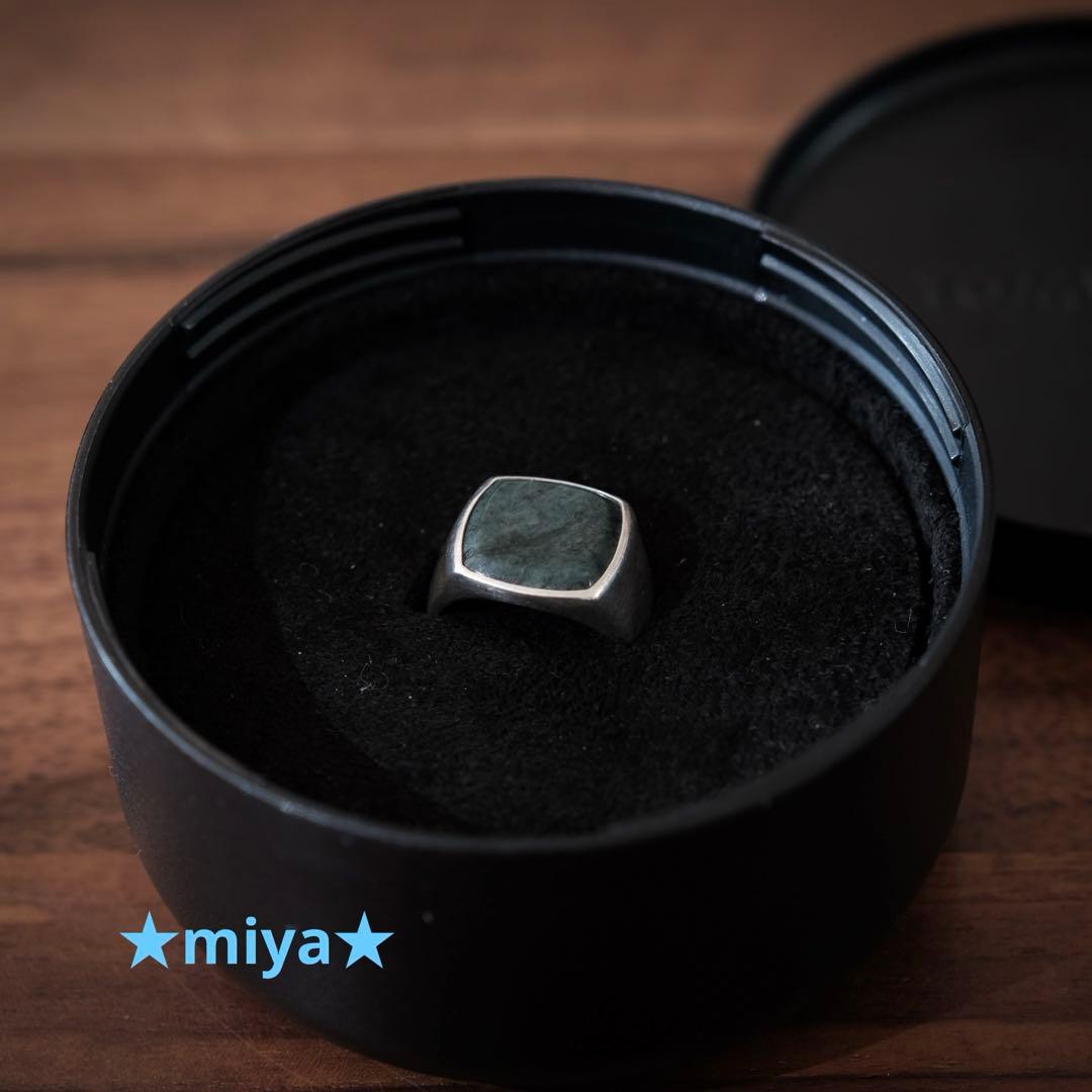 アクセサリー TOMWOOD / Cushion Green Marble Ring / 50