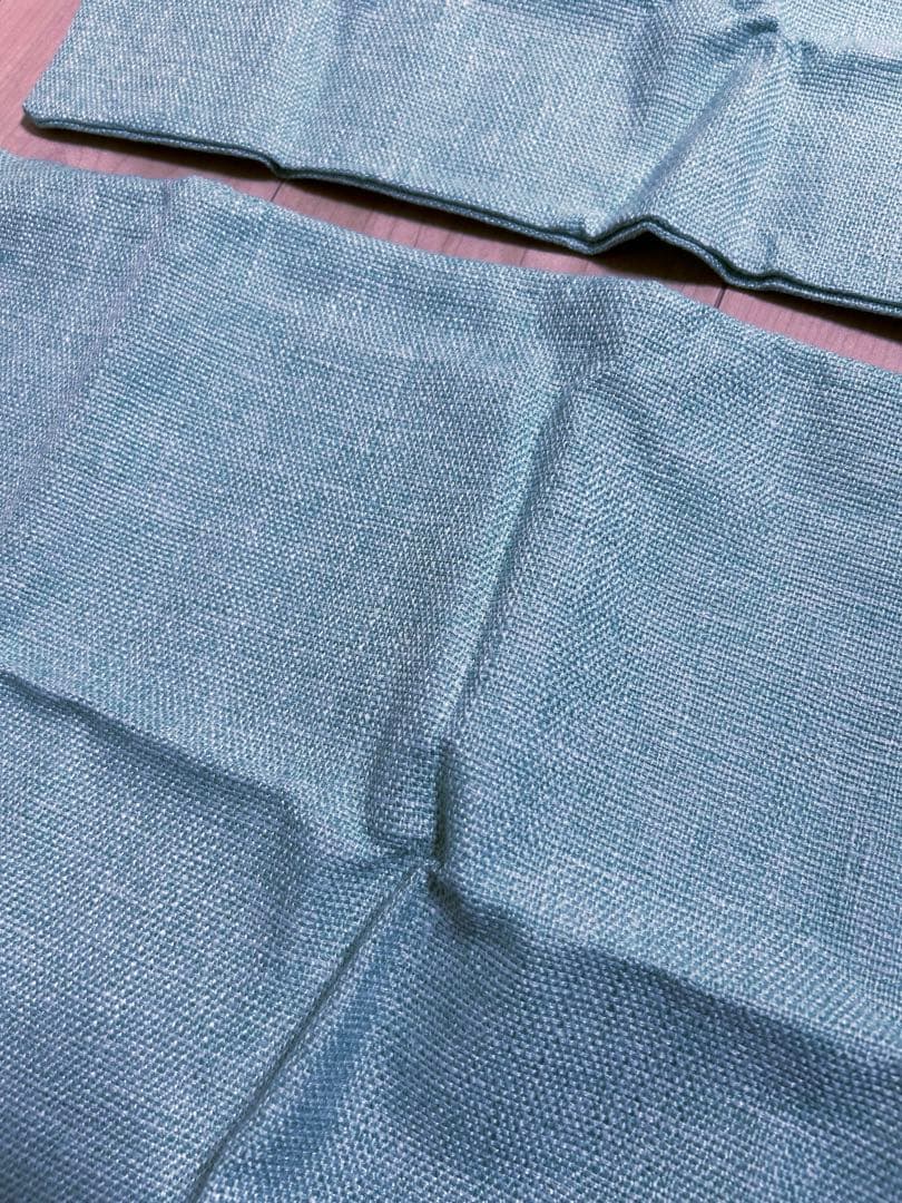 ミントグリーン クッションカバー 約50cm×30 cm リネンっぽい 2枚組