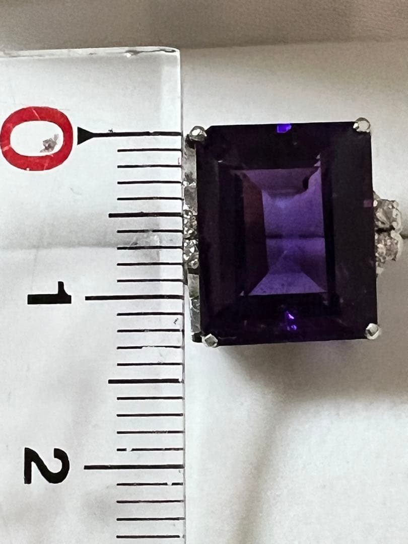 アメジストリング PT900プラチナリング