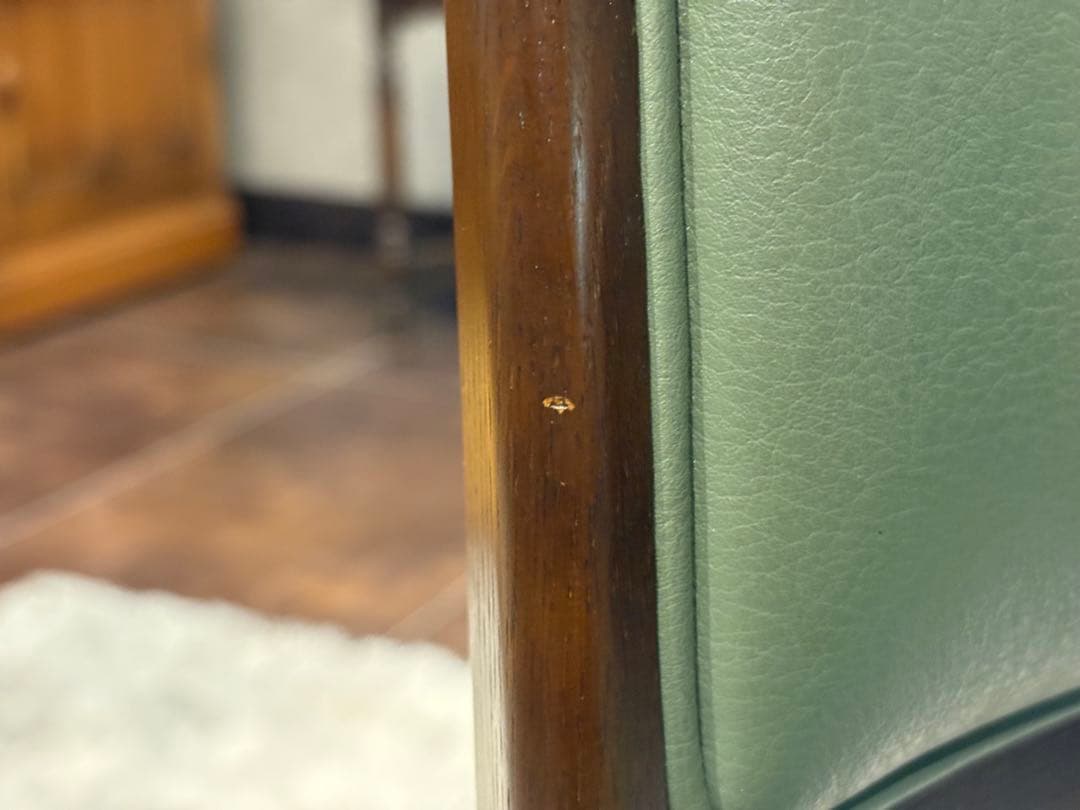 希少　飛騨産業　グリーンレザー　domani ドマーニ　スポークチェア　nG