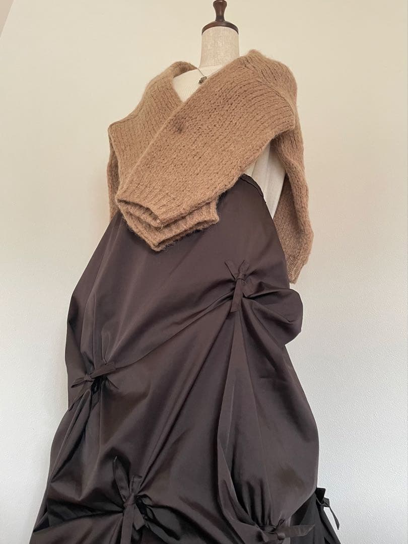 【エイココンドウ】EIKO KONDOアシンメトリーバルーンリボンスカート