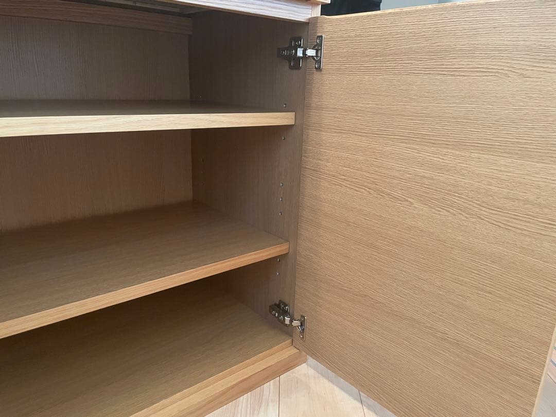 【美品】無印良品 木製キャビネット・木扉・オーク材【廃盤】