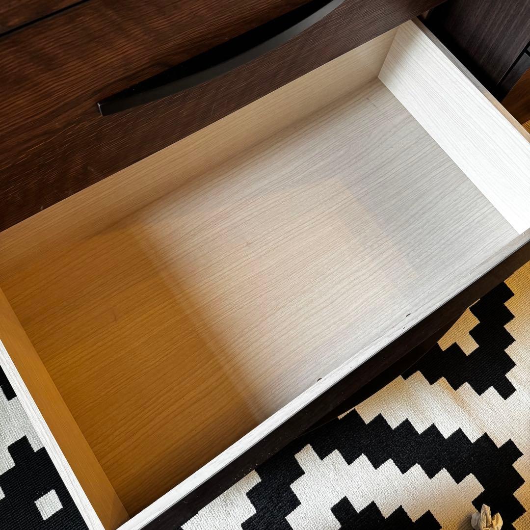 幅80cm 送料込 ウォルナット調 ハイチェスト たんす