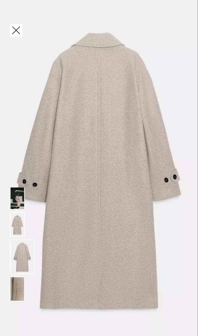 ZARA ソフトオーバーサイズコート　ベージュ　L