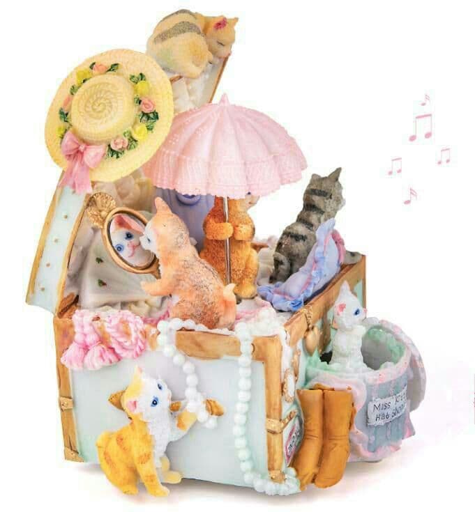 猫様式のオルゴールオルゴール創意的な誕生日プレゼント女児姫