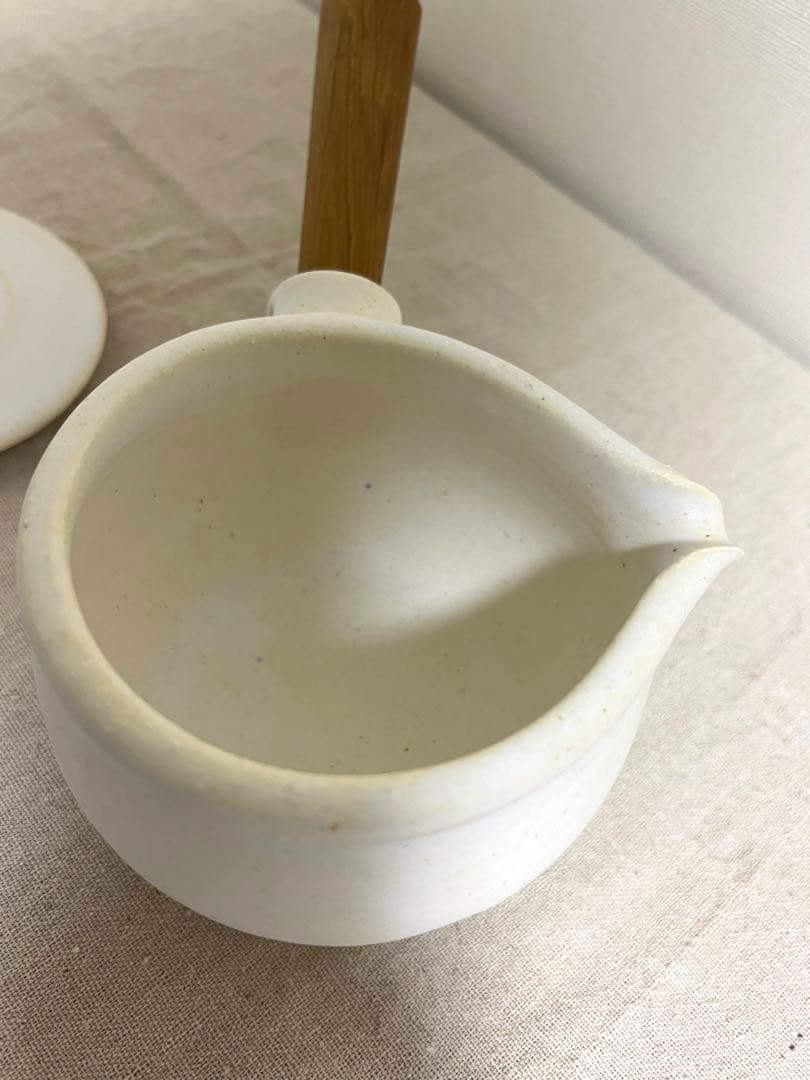 【新品未使用】 馬場勝文 さん ふた付き耐熱ミルクパン［白］