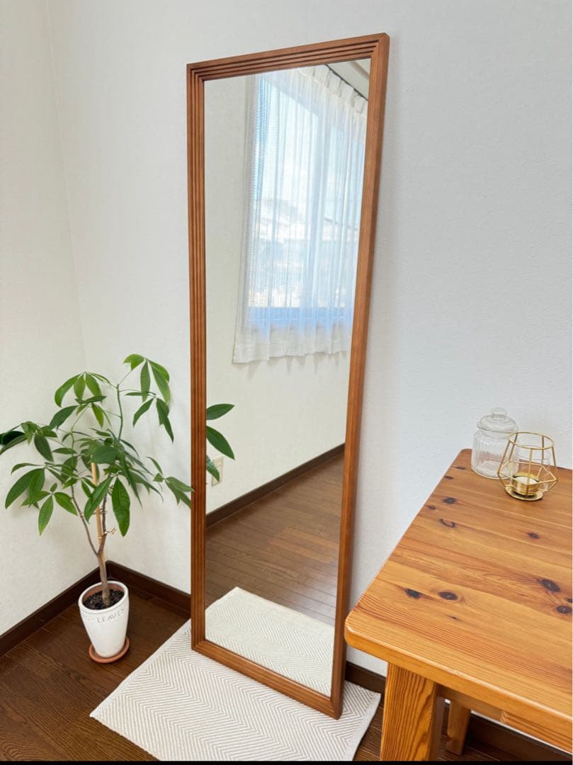 【日本製】カットデザイン　ジャンボミラー　全身鏡