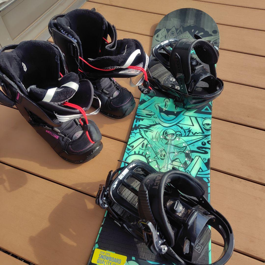 BURTON　キッズスノーボードセット　130cm　バートン　サロモンバイン付