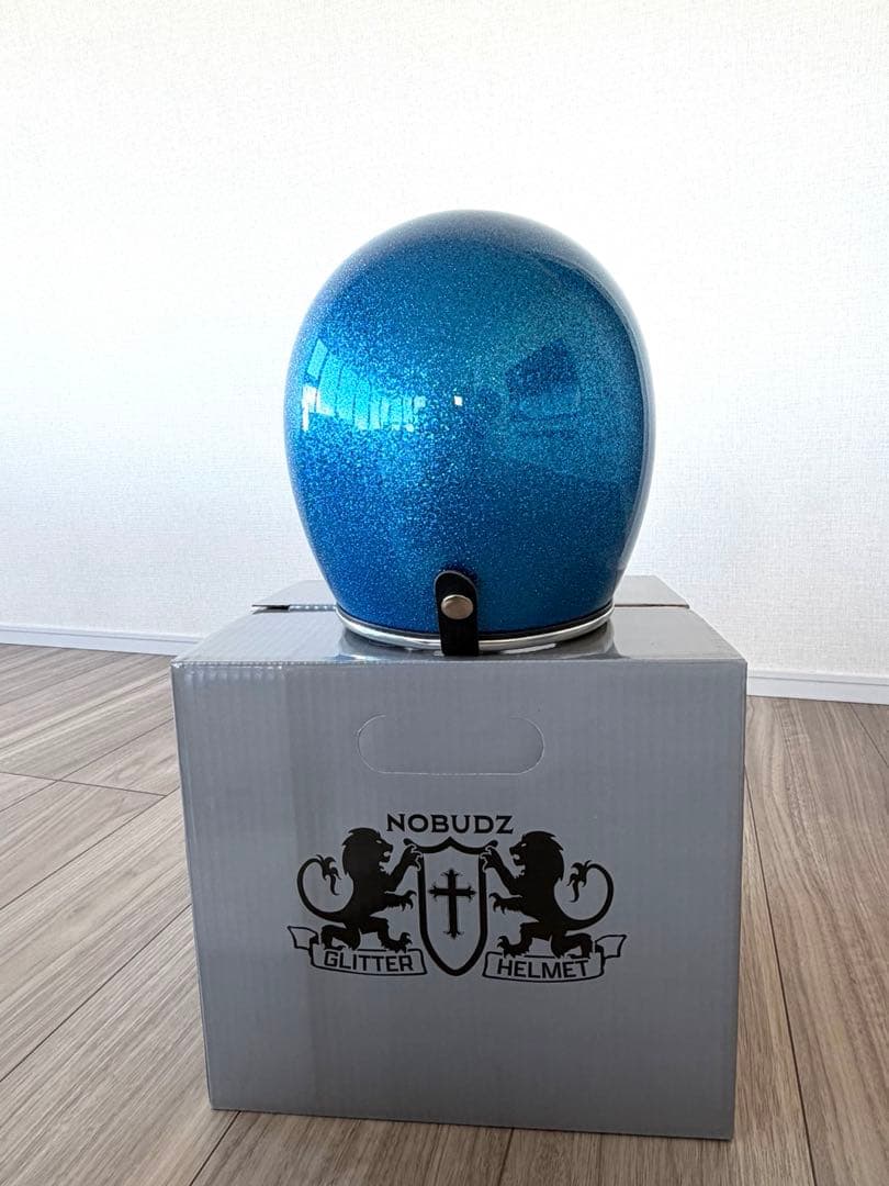 NOBUDZ ノーバッツ　ジェットヘルメット BLUE FLAKE ブルーラメ