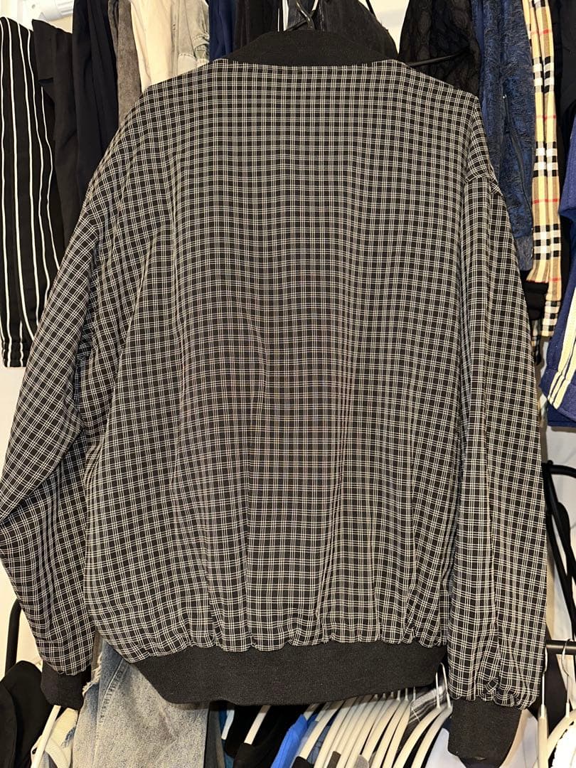 Saint Laurent ヴィンテージジャケット チェック柄 Mサイズ 白黒