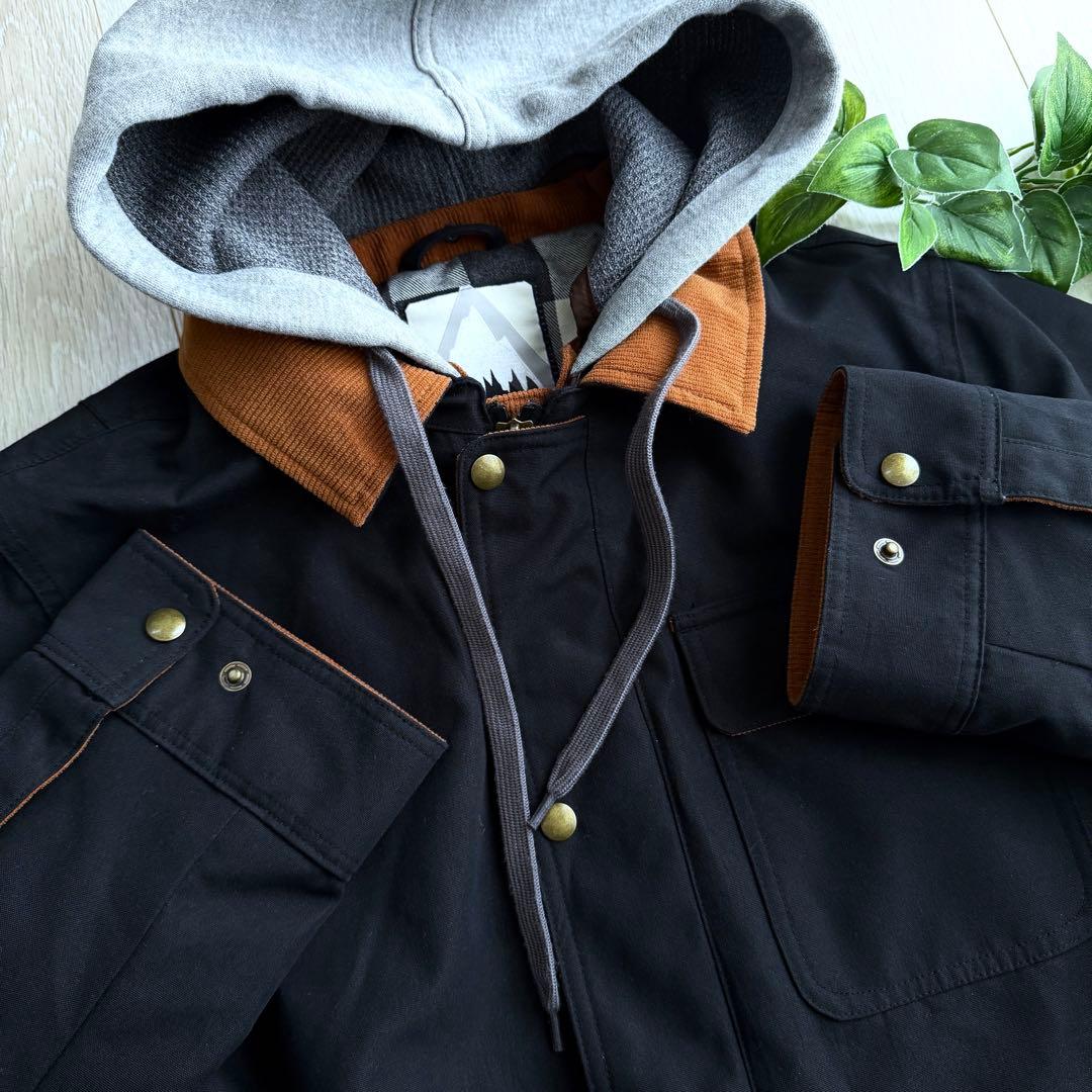 BURTON バートン スノボードウェア ブラック 黒 サーモライト フード