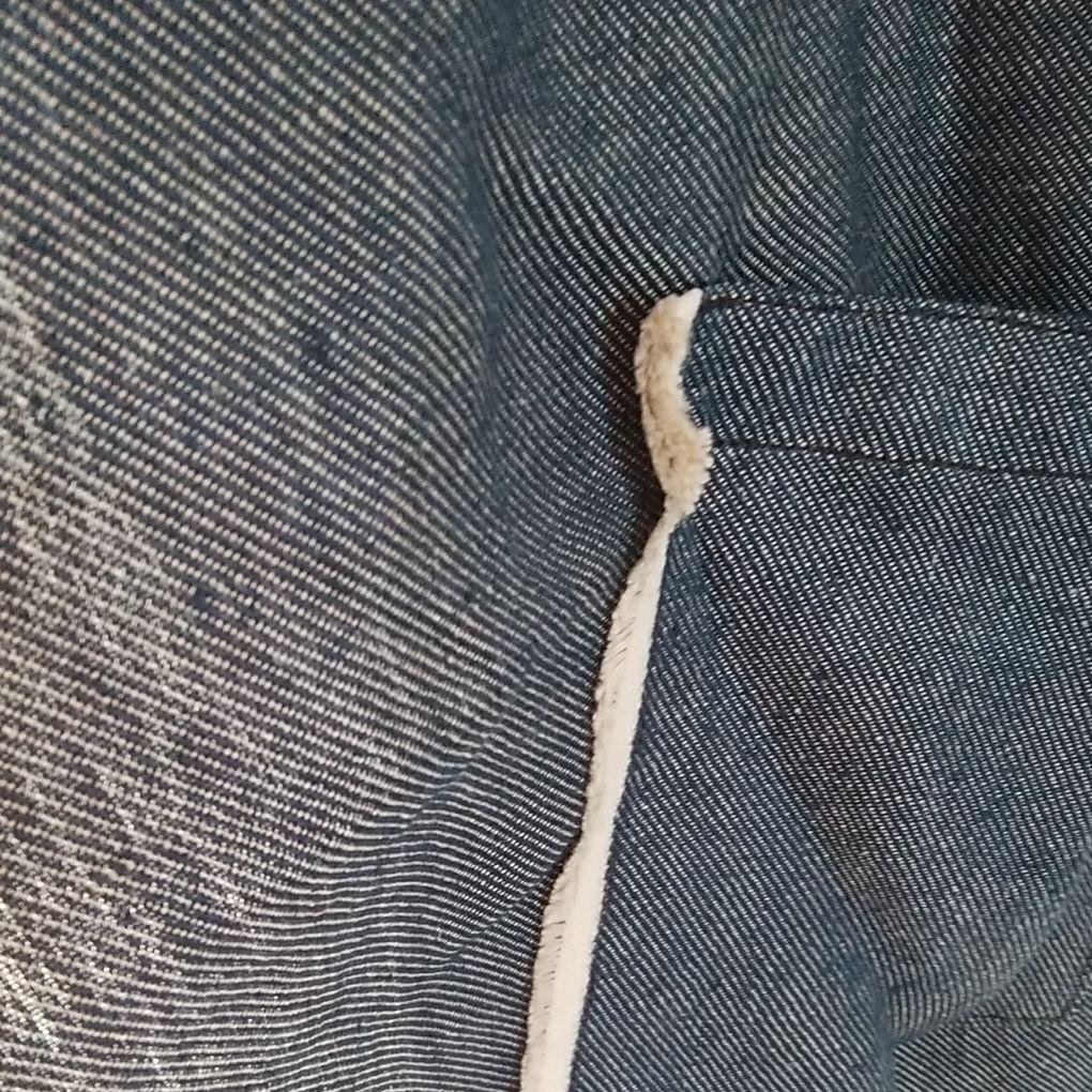 ポーランドリネンデニムのエプロン ハンドメイド