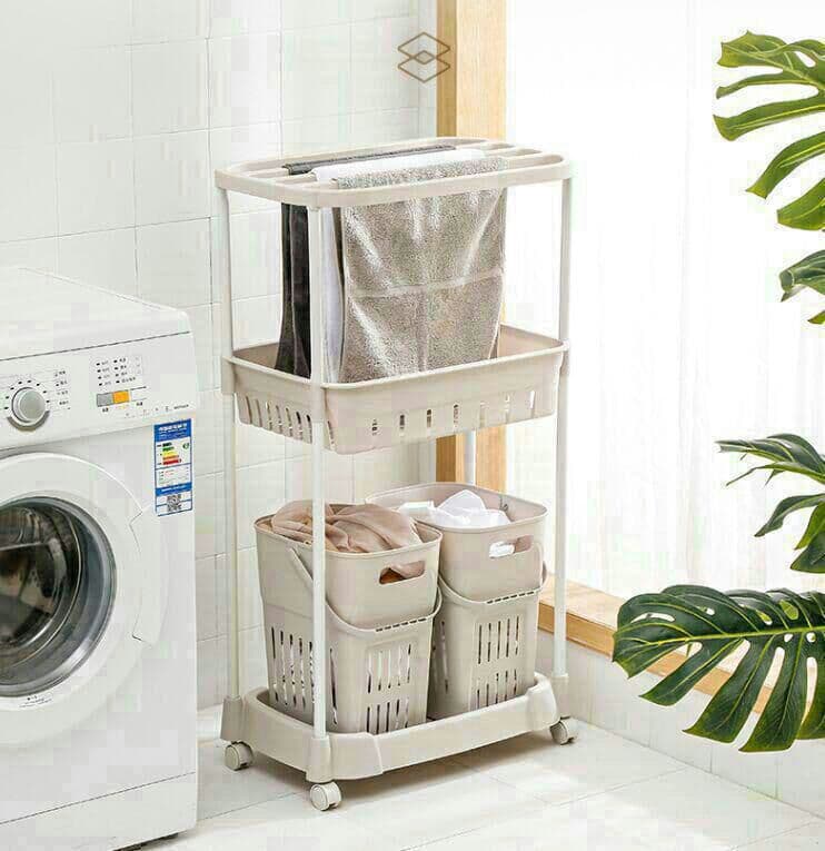 トイレラック着地式バスルーム服収納浴室衣類トイレ洗濯機多層