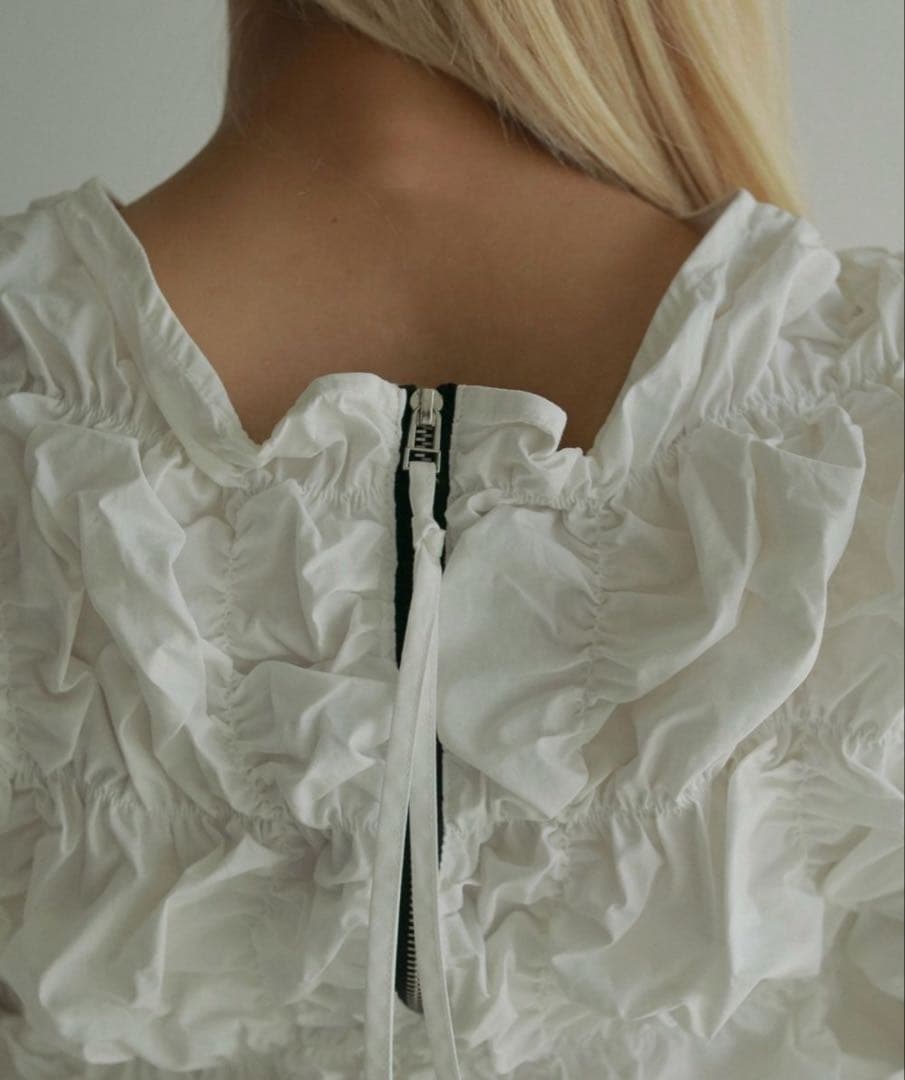 【新品未使用タグ付】anuke Typewriter Shirring Tops