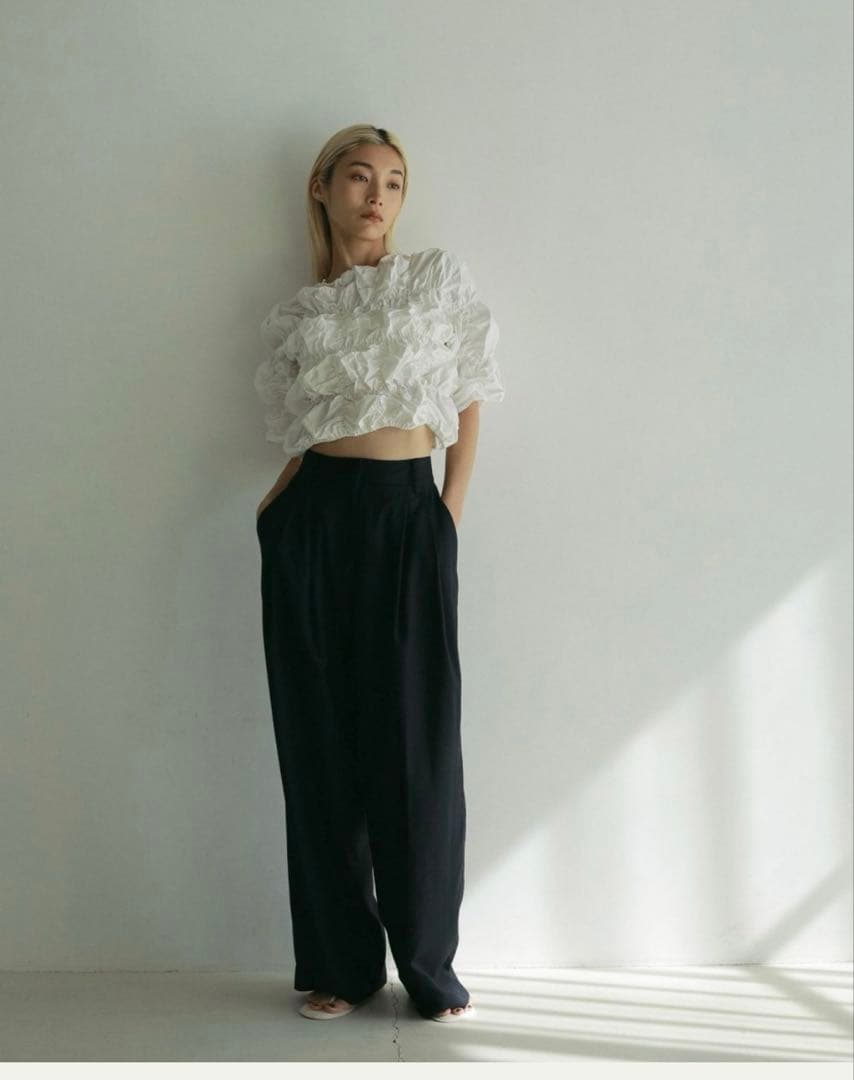 【新品未使用タグ付】anuke Typewriter Shirring Tops