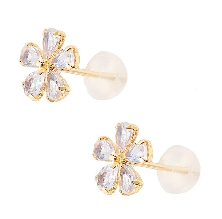 ハ*チ様 K10 イエローゴールド ピアス フラワー 花 ジュエリーツツミ K1