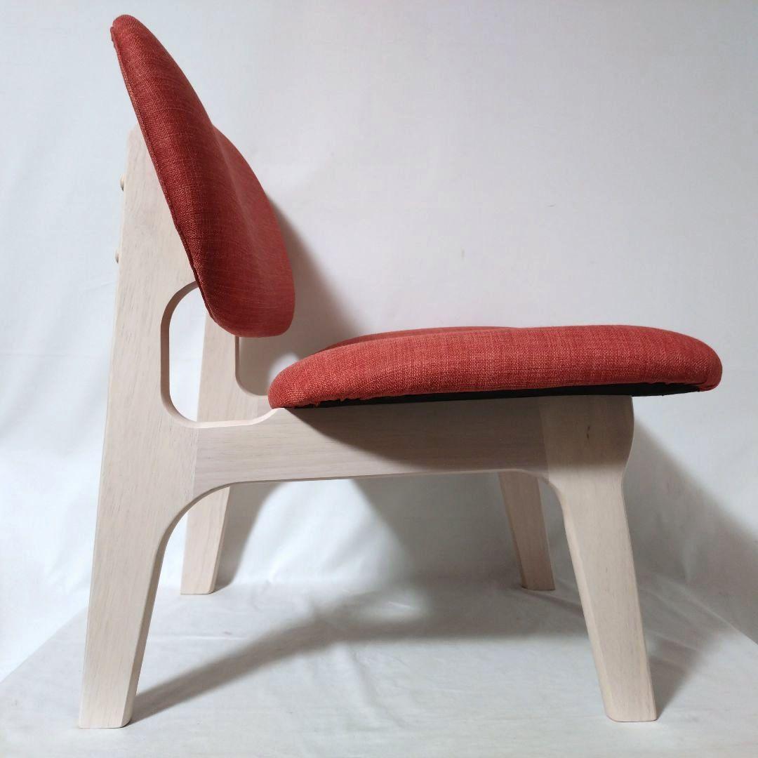 ニトリ　NITORI　リラックス ワイド チェア　オレンジ　ファブリック