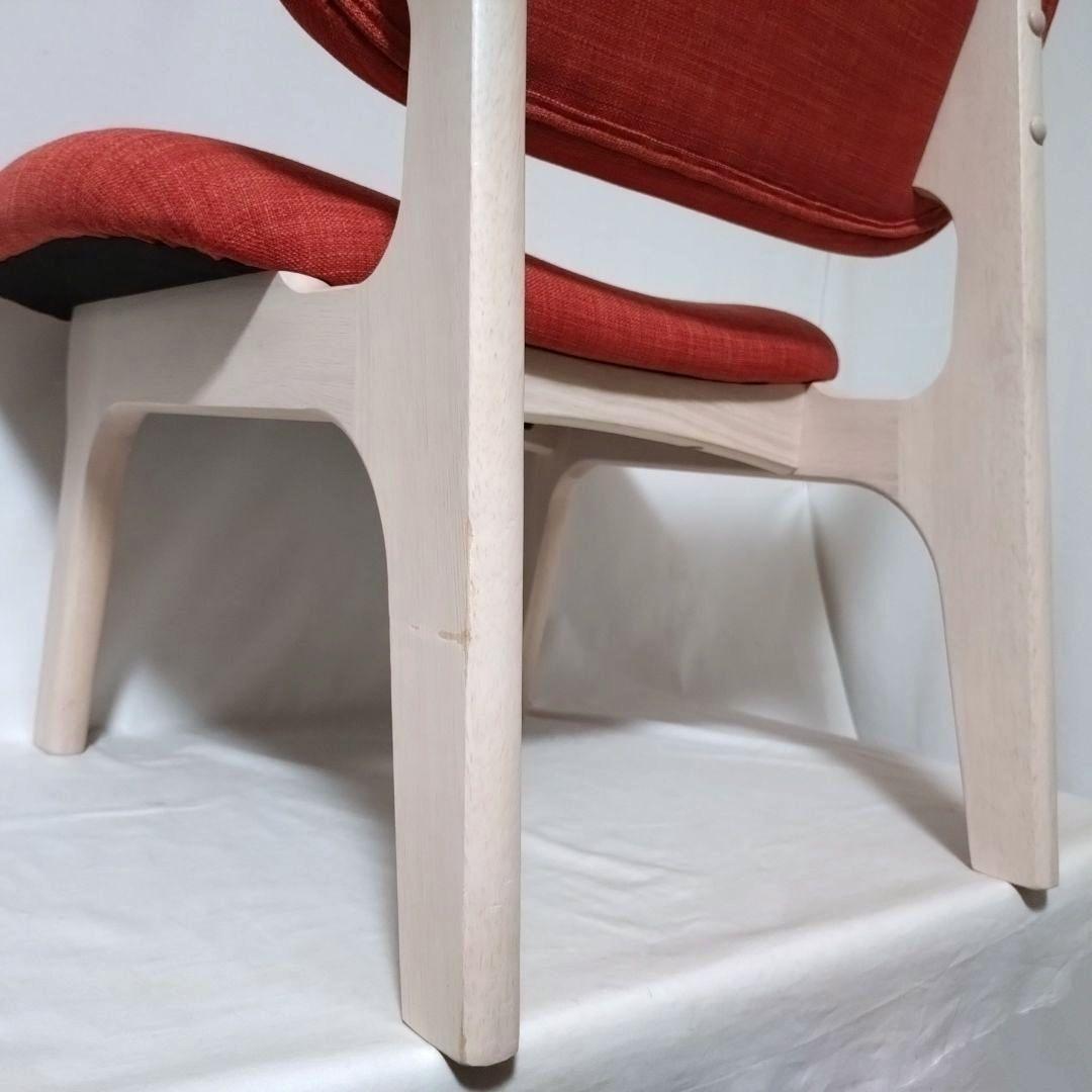 ニトリ　NITORI　リラックス ワイド チェア　オレンジ　ファブリック