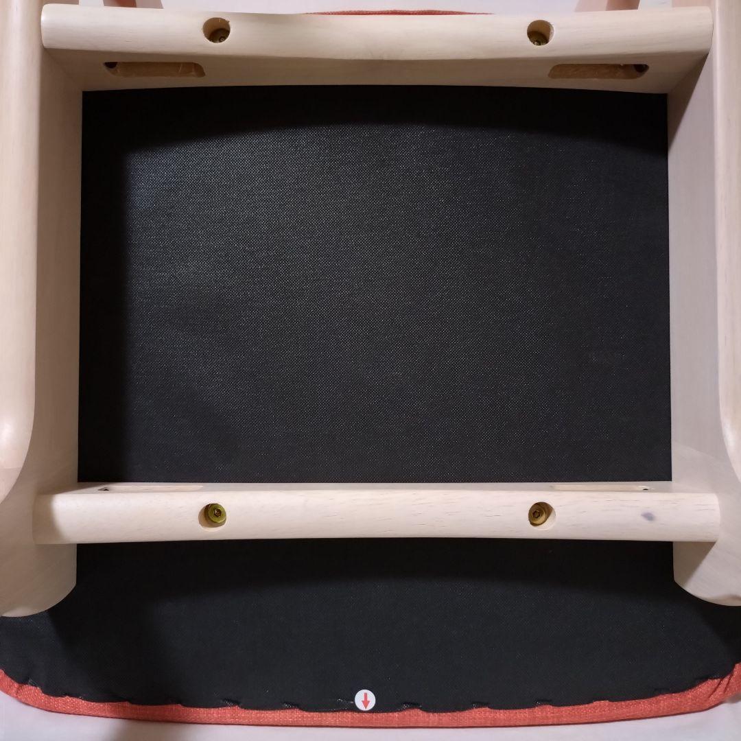 ニトリ　NITORI　リラックス ワイド チェア　オレンジ　ファブリック