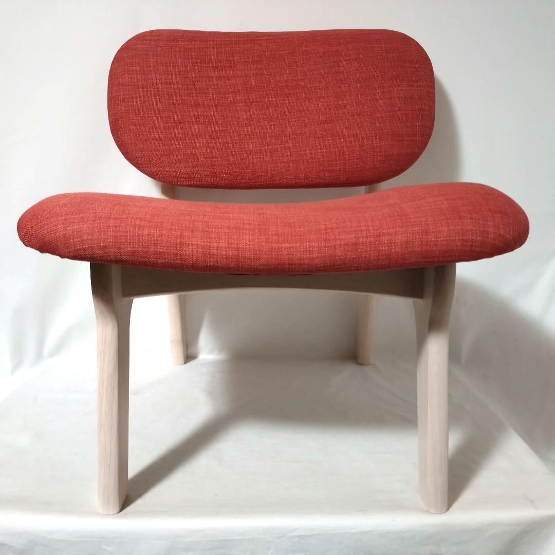 ニトリ　NITORI　リラックス ワイド チェア　オレンジ　ファブリック