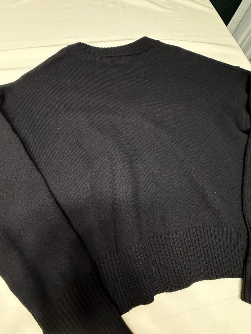 やちる　AMI PARIS 黒のハート刺繍カーディガン サイズXL