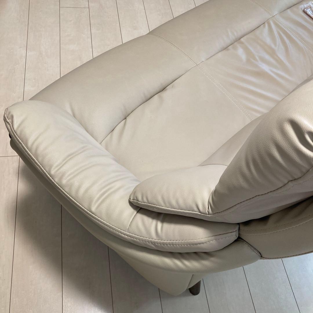 ニトリ 傷・汚れに強い合成皮革 3人用ソファ(Nシールド コウテイ3)