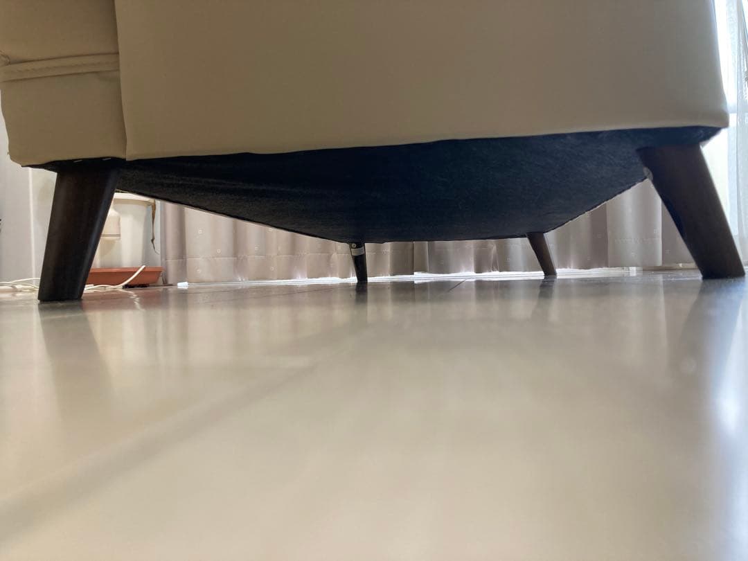 ニトリ 傷・汚れに強い合成皮革 3人用ソファ(Nシールド コウテイ3)