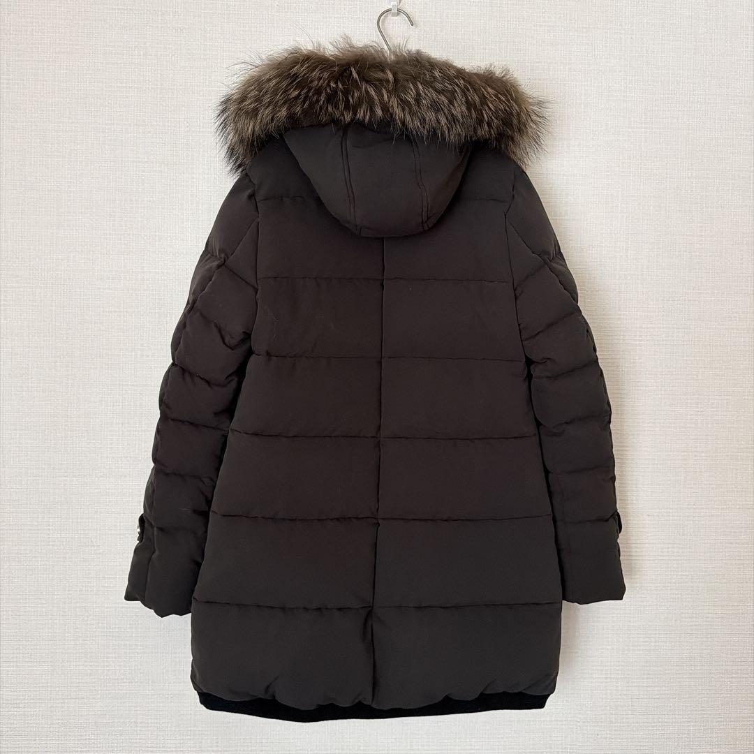 La Mode ダウンジャケット ラクーンファー フェザー 細見え 40