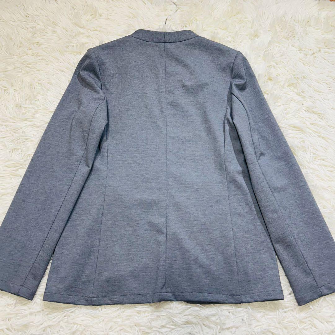 春夏【未使用タグ付☆洗える】パジャマスーツ　セットアップ　カラーレス　グレーXL