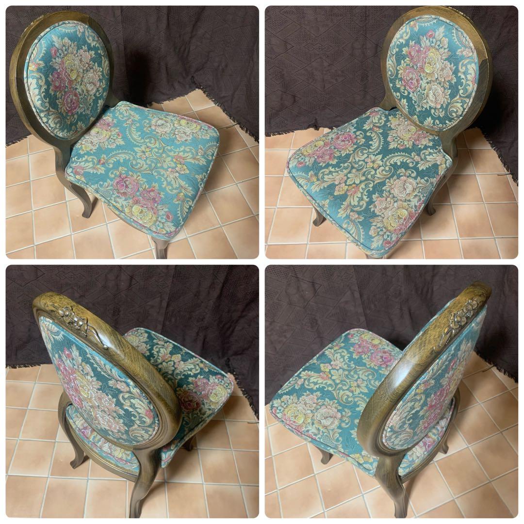 【条件付限定セール中】【極美品】松永工房 チェア 猫脚 ドレッサー椅子 姫系家具