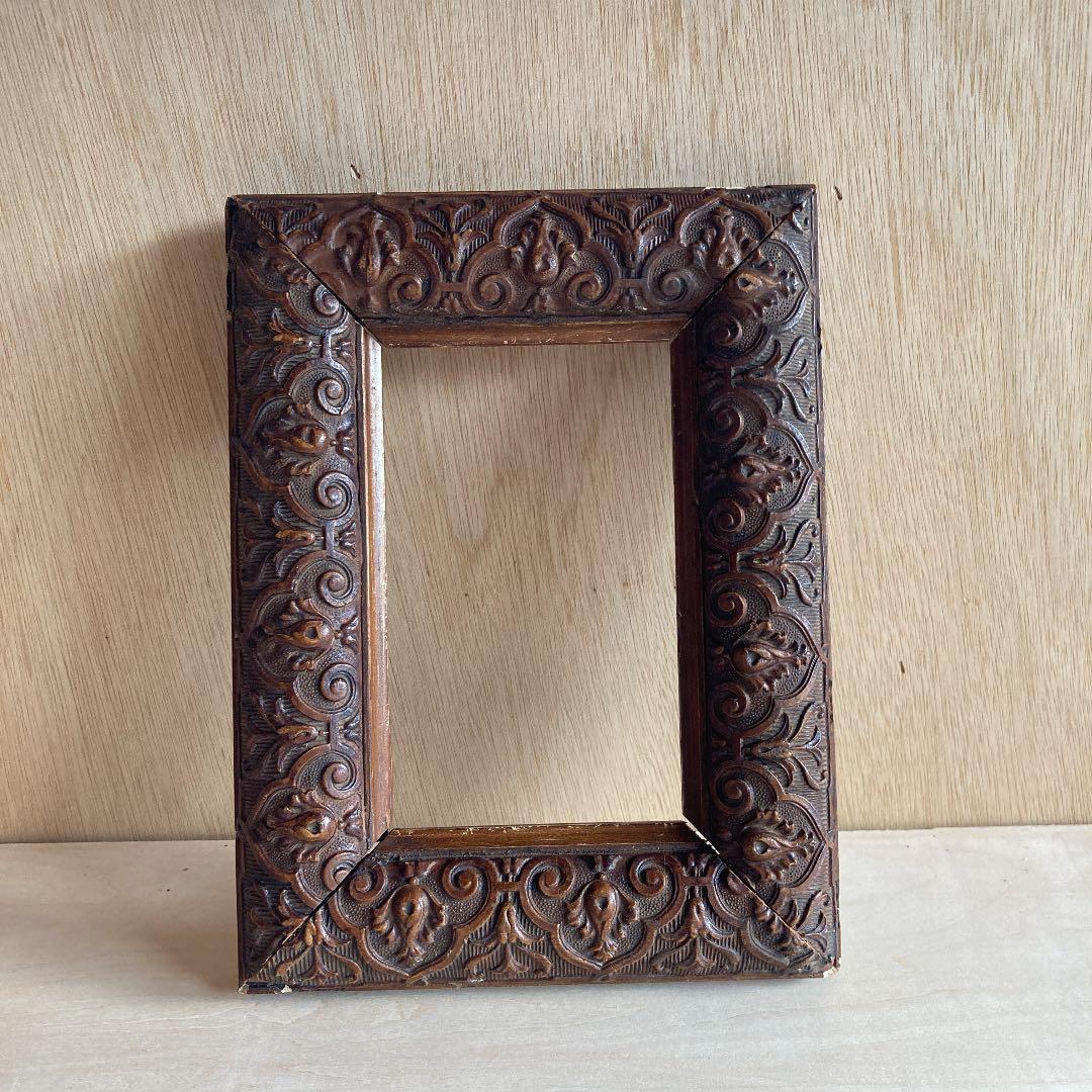 19世紀のアンティークフレーム彫刻ゴシック　アトリエ　宗教　教会　ビンテージ