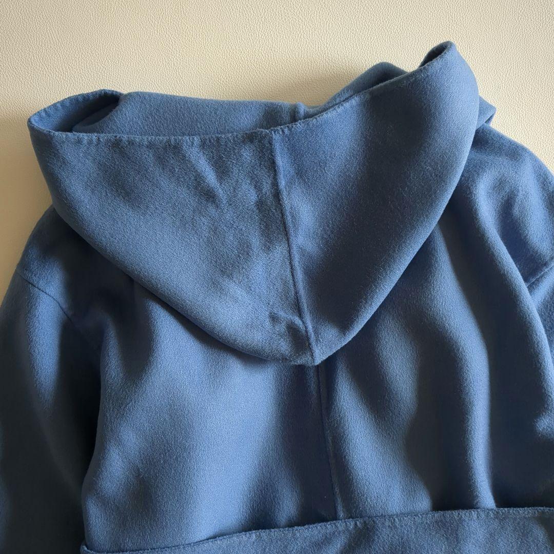 アルアバイル リバーコート ショールカラー フード ダブルフェイス カシミヤ混