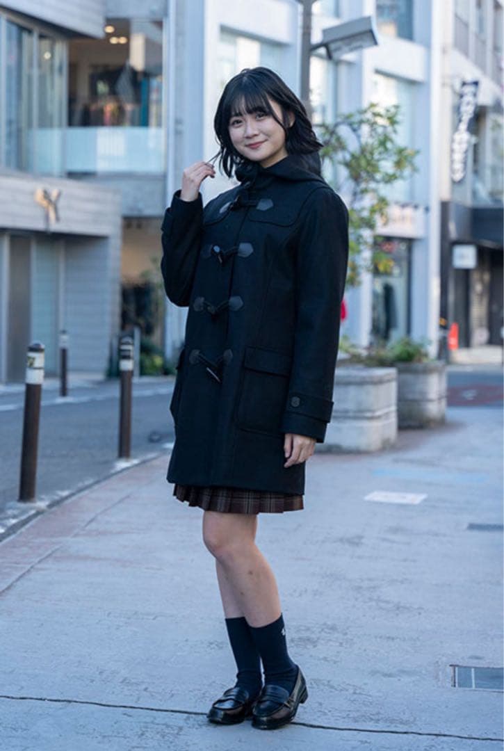 KANKO 軽量ウールダッフルコート M ブラック　2024AW