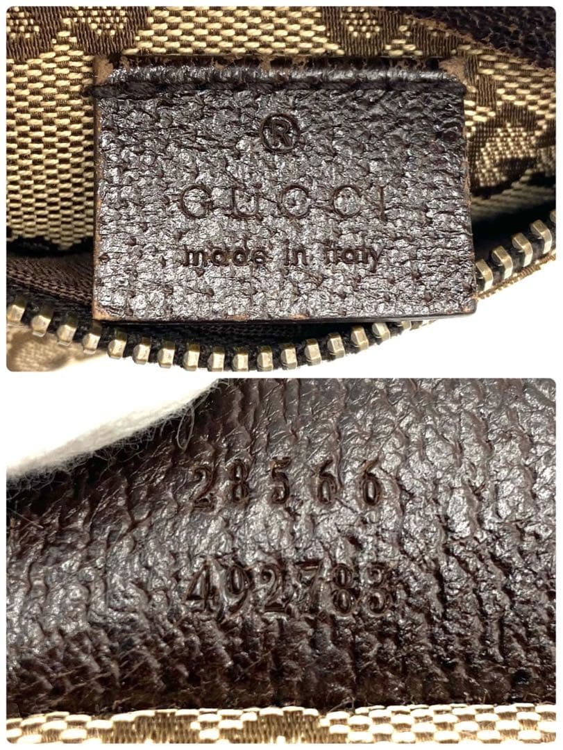 GUCCI GGキャンバス ボディバッグ ウエストバッグ 28566 グッチ