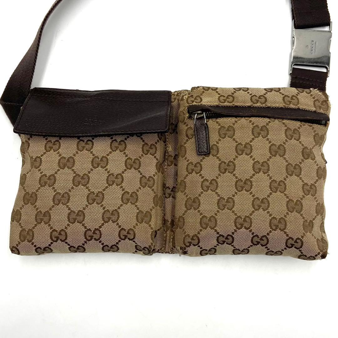 GUCCI GGキャンバス ボディバッグ ウエストバッグ 28566 グッチ