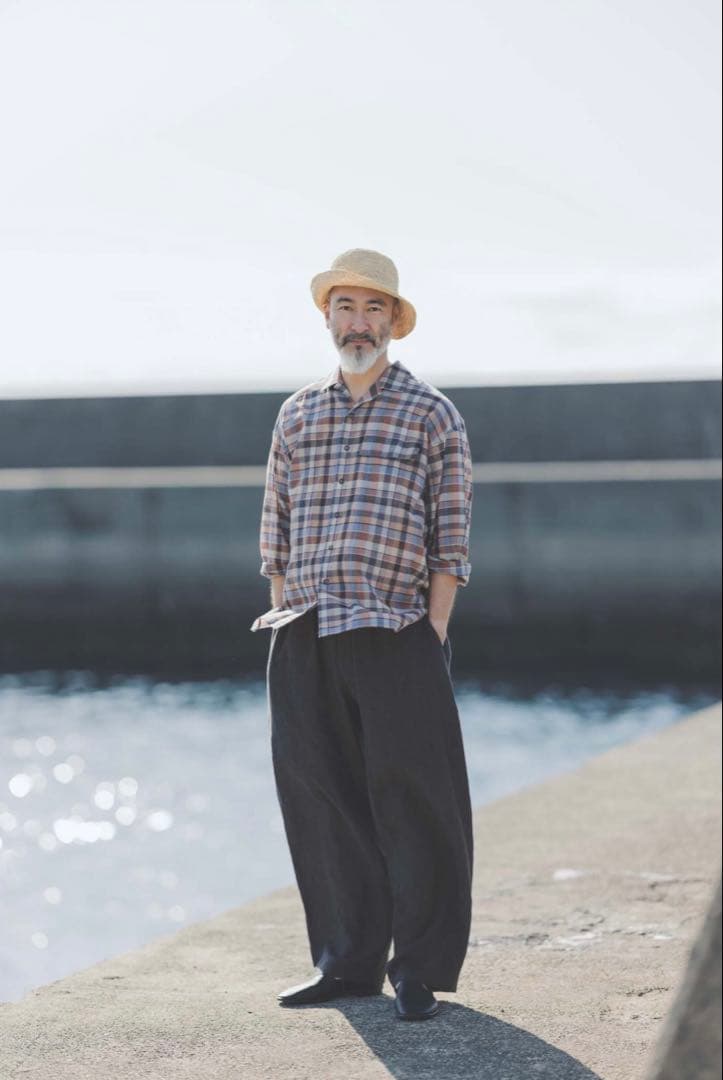 ババグーリ　手織りチェックシャツ　ヨーガンレール